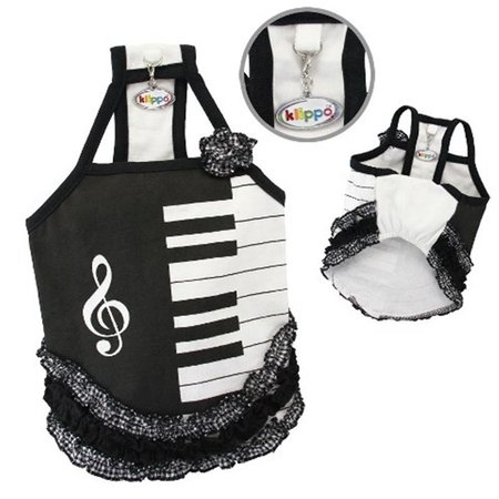 PETPATH Adorable Piano Dress With Ruffles Extra Small PE348001